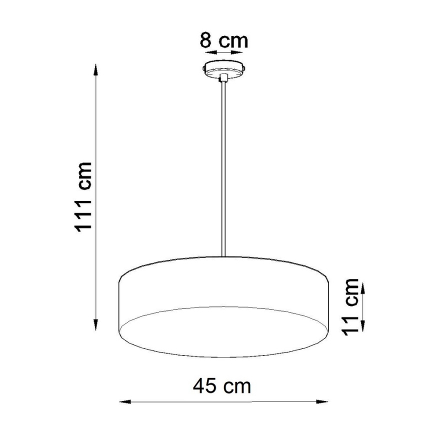 Sollux SL.0118 - Chandelier on a string ARENA 45 3xE27/60W/230V black