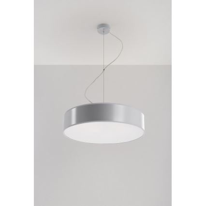 Sollux SL.0119 - Chandelier on a string ARENA 45 3xE27/60W/230V grey
