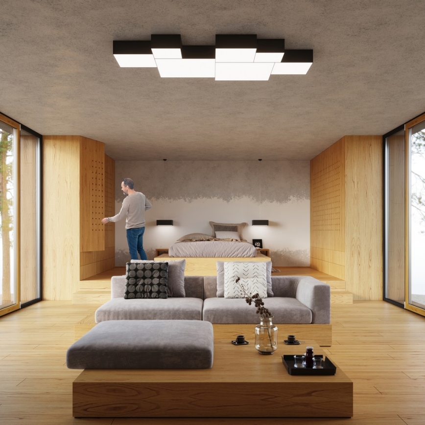 Sollux SL.0136 - Ceiling light HORUS 35 2xE27/60W/230V black