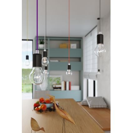 Sollux SL.0152 - Chandelier on a string EDISON 1xE27/60W/230V black