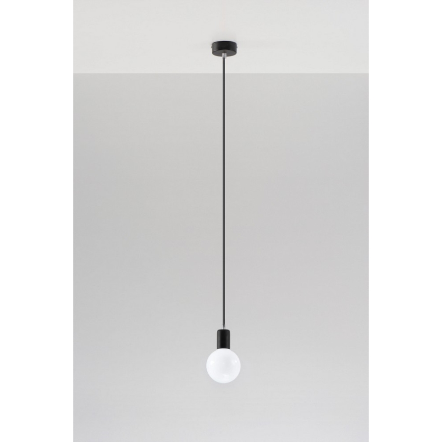 Sollux SL.0152 - Chandelier on a string EDISON 1xE27/60W/230V black