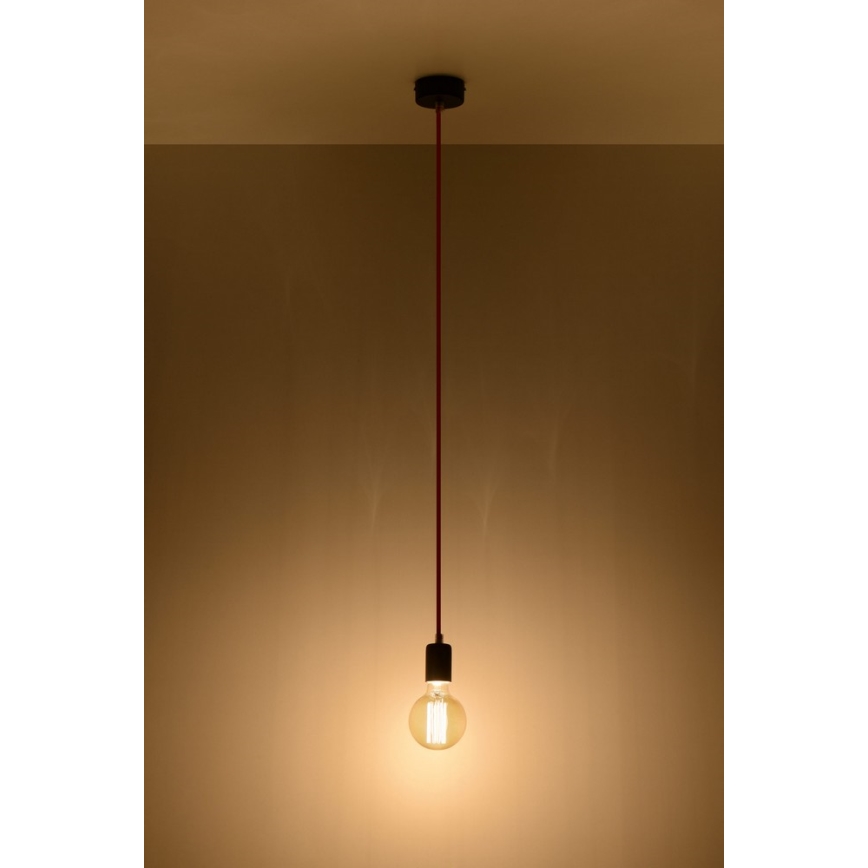Sollux SL.0152 - Chandelier on a string EDISON 1xE27/60W/230V black