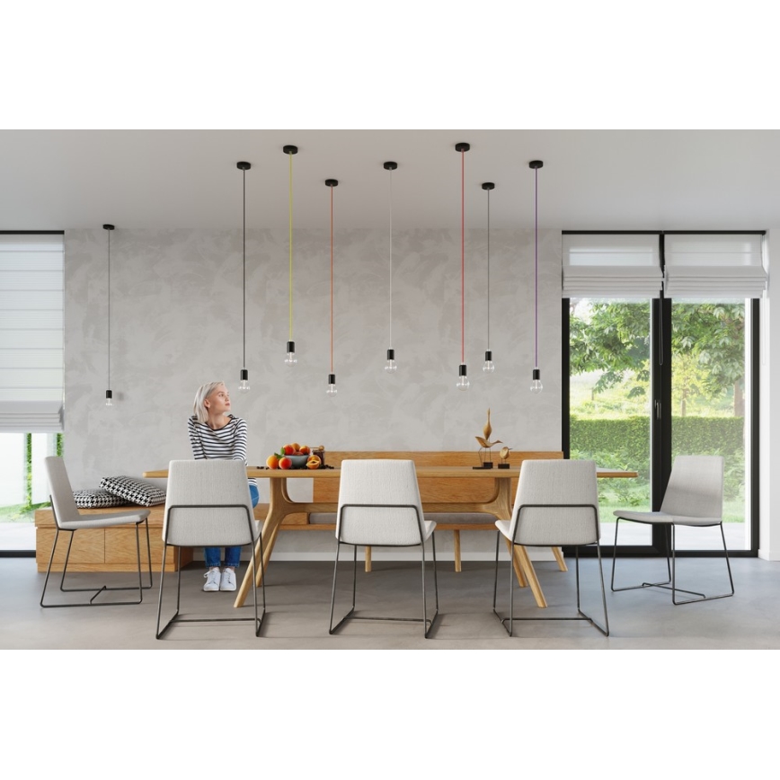 Sollux SL.0154 - Chandelier na Lanku EDISON 1xE27/60W/230V orange