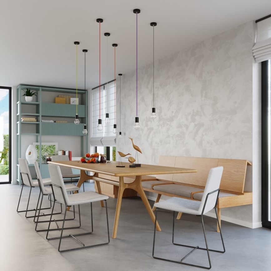 Sollux SL.0154 - Chandelier na Lanku EDISON 1xE27/60W/230V orange