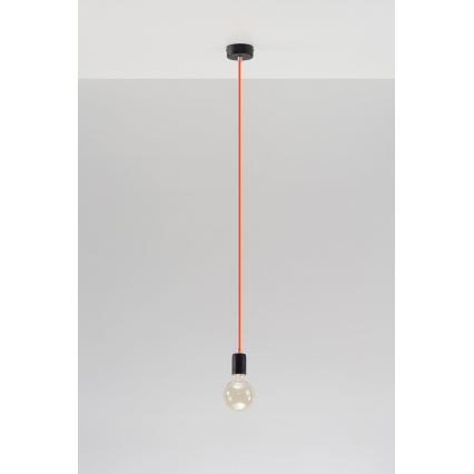 Sollux SL.0154 - Chandelier na Lanku EDISON 1xE27/60W/230V orange