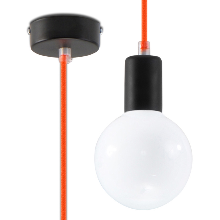 Sollux SL.0154 - Chandelier na Lanku EDISON 1xE27/60W/230V orange