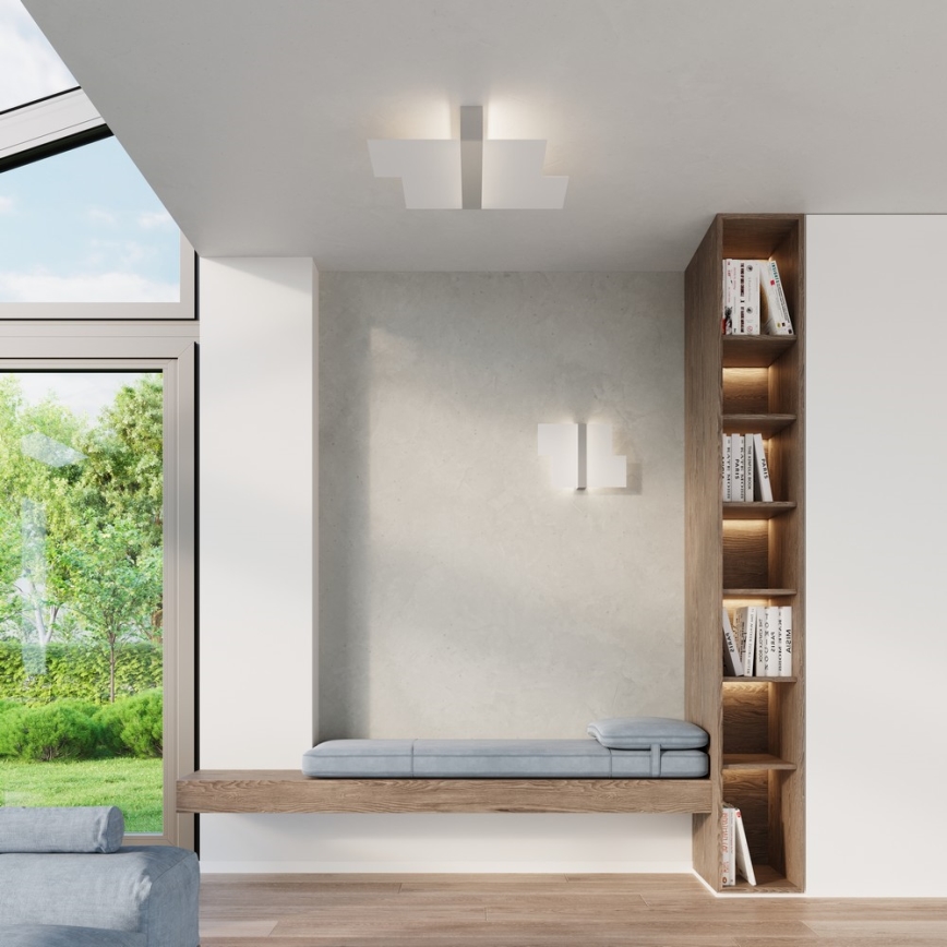 Ceiling light MASSIMO 2xE27/60W/230V white/shiny chrome
