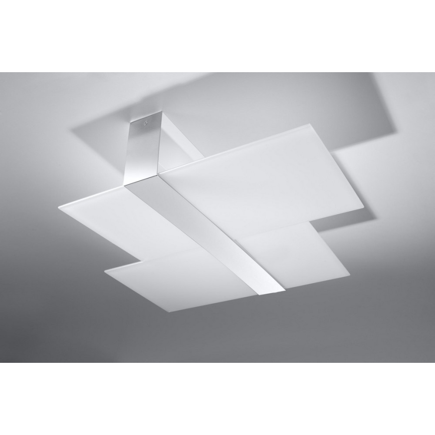 Ceiling light MASSIMO 2xE27/60W/230V white/shiny chrome