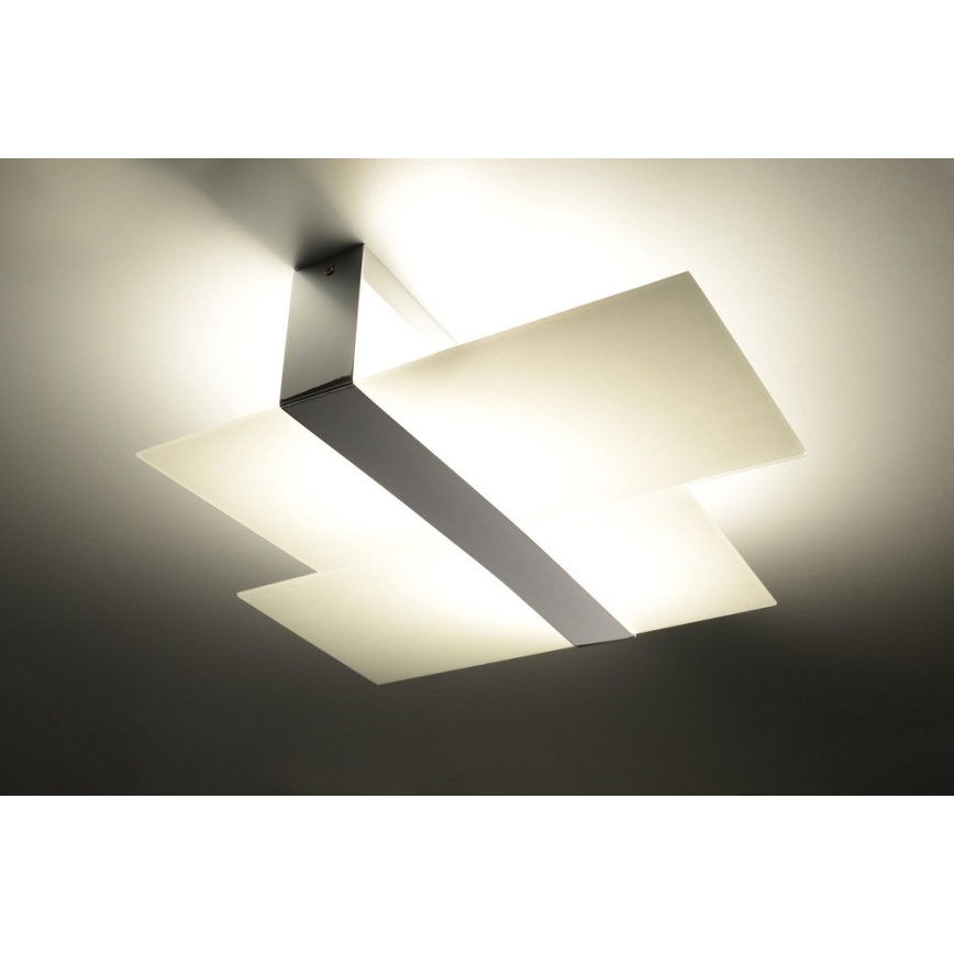 Ceiling light MASSIMO 2xE27/60W/230V white/shiny chrome