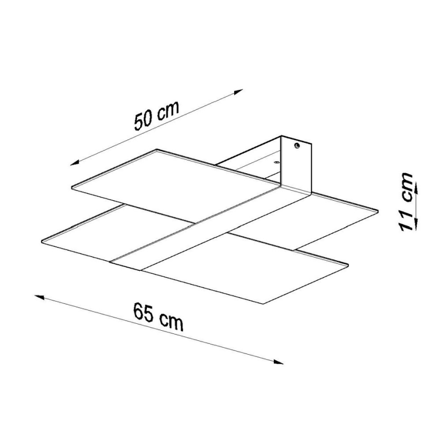 Ceiling light MASSIMO 2xE27/60W/230V white/shiny chrome