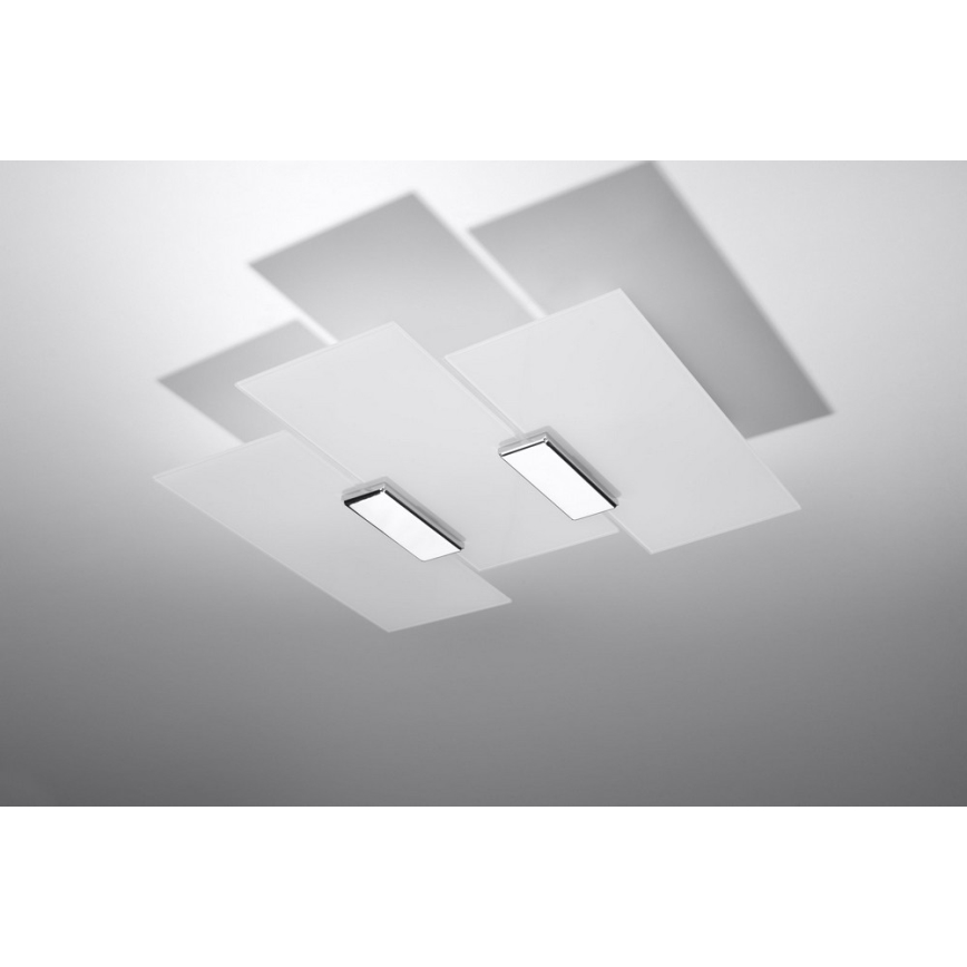 Ceiling light FABIANO 3xE27/60W/230V white/shiny chrome