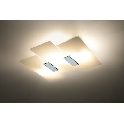 Ceiling light FABIANO 3xE27/60W/230V white/shiny chrome