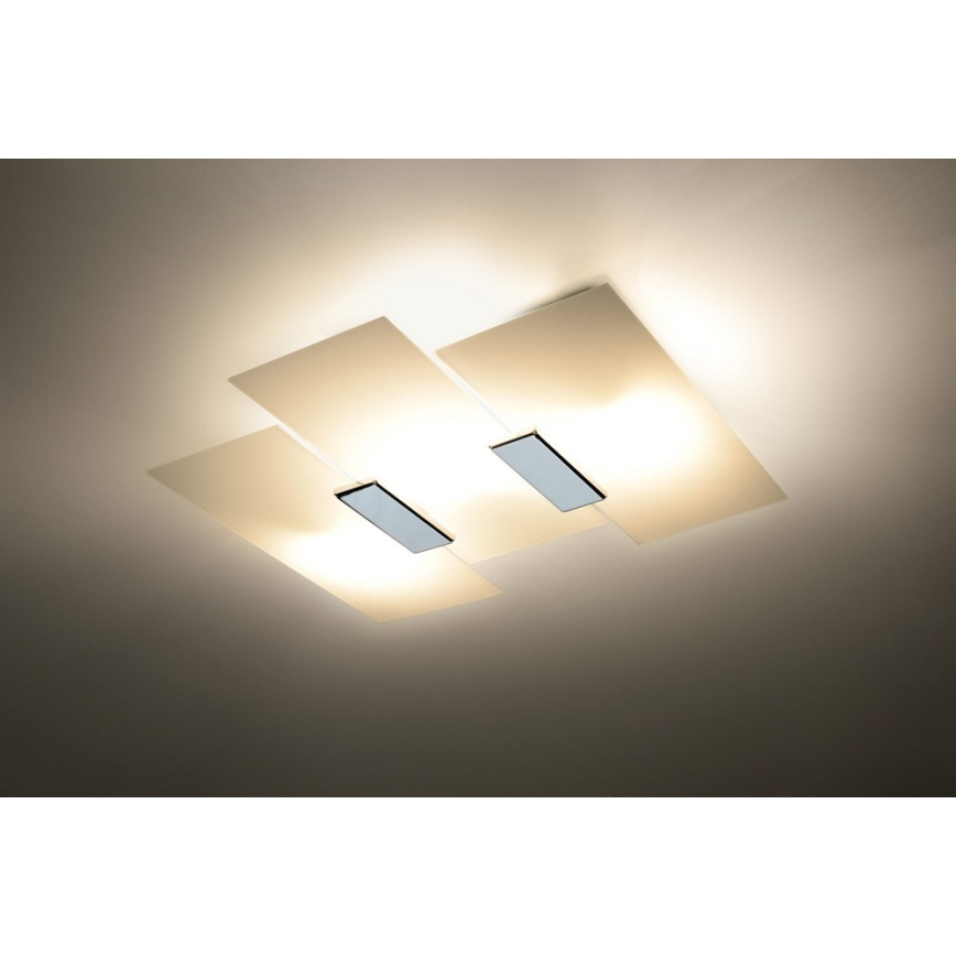 Ceiling light FABIANO 3xE27/60W/230V white/shiny chrome