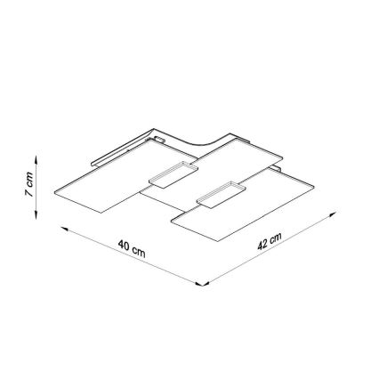 Ceiling light FABIANO 3xE27/60W/230V white/shiny chrome