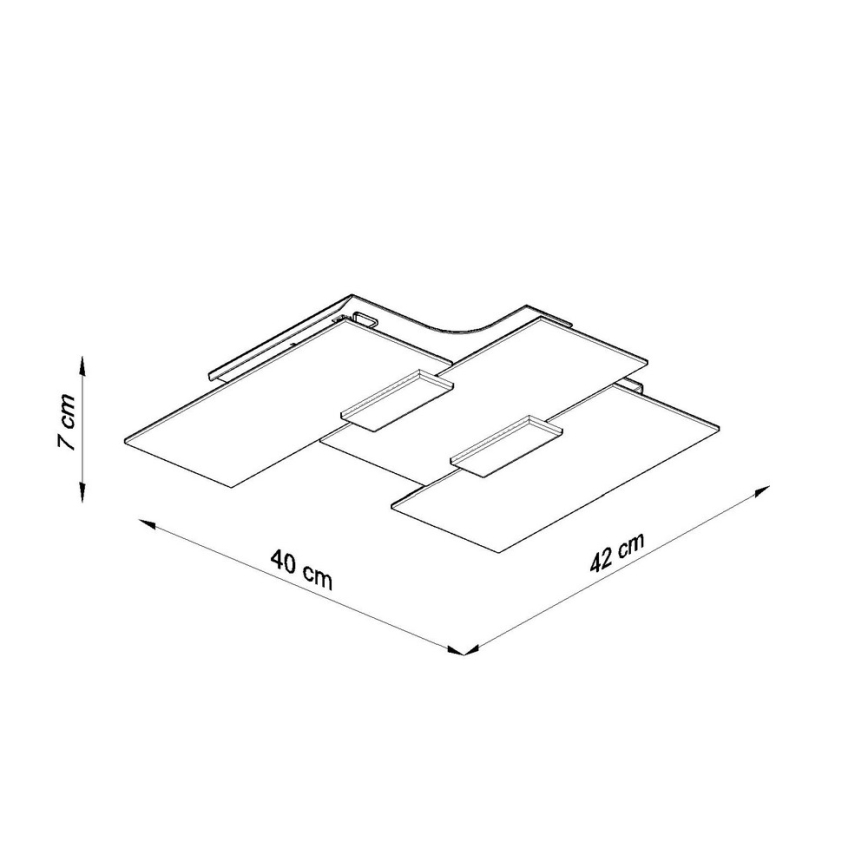 Ceiling light FABIANO 3xE27/60W/230V white/shiny chrome