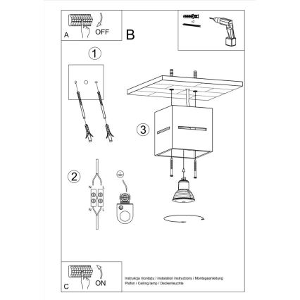 Sollux SL.0209 - Ceiling light LOBO 1xG9/40W/230V white