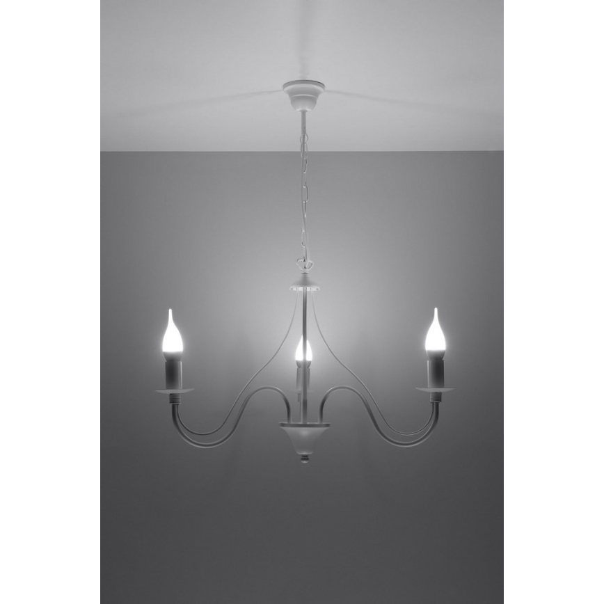 Sollux SL.0213 - Chandelier on a chain MINERWA 3 3xE14/40W/230V white