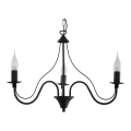 Sollux SL.0217 - Chandelier on a chain MINERWA 3 3xE14/40W/230V black