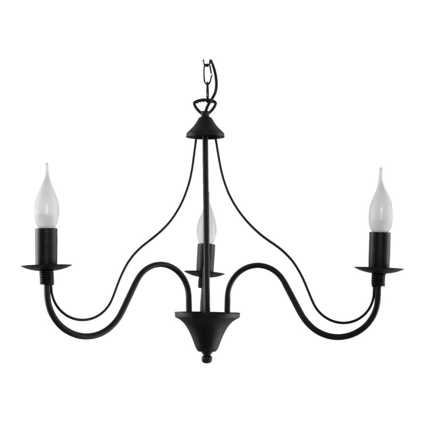 Sollux SL.0217 - Chandelier on a chain MINERWA 3 3xE14/40W/230V black