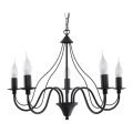 Sollux SL.0218 - Chandelier on a chain MINERWA 5 5xE14/40W/230V black