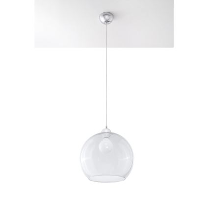 BALL cable-hung pendant light 1x E27/15W/230V Ø 30 cm clear