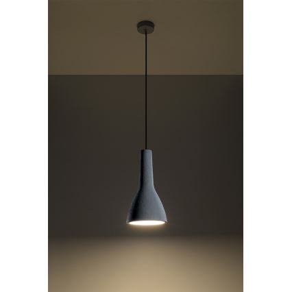 Chandelier on a string EMPOLI 1xE27/15W/230V concrete