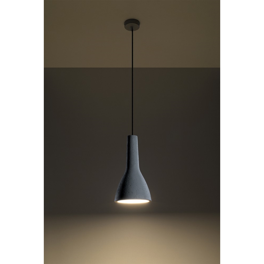 Chandelier on a string EMPOLI 1xE27/15W/230V concrete
