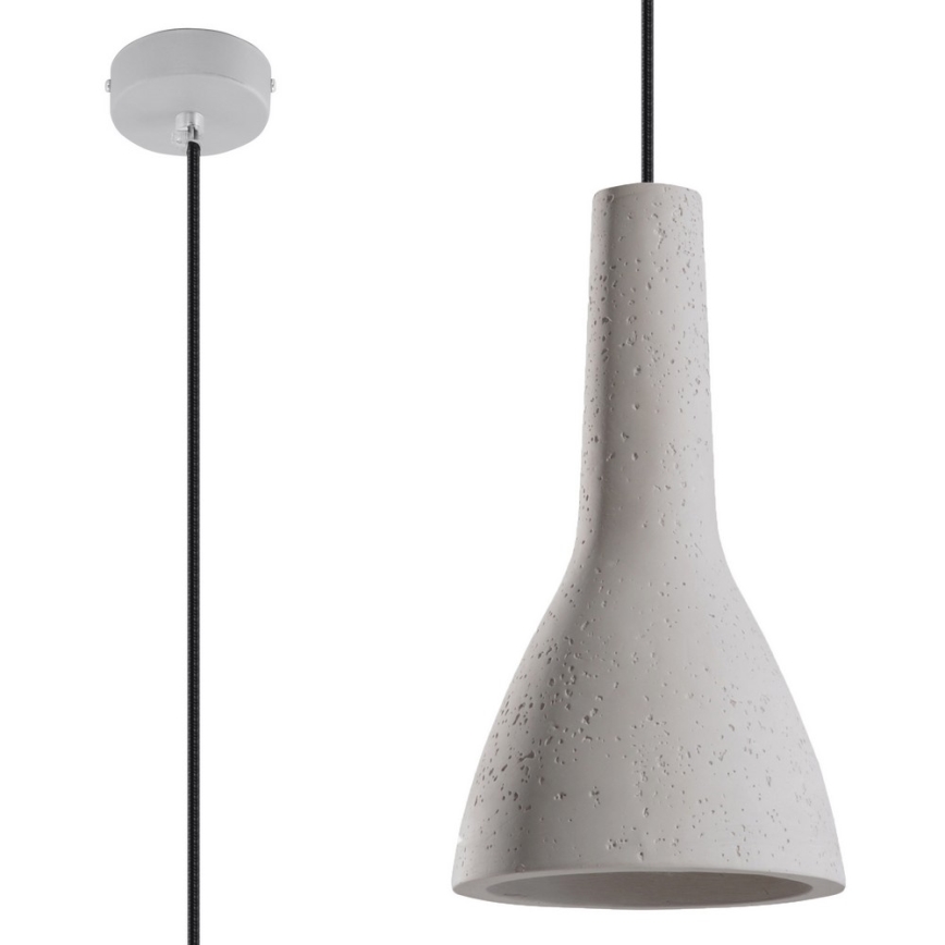 Chandelier on a string EMPOLI 1xE27/15W/230V concrete