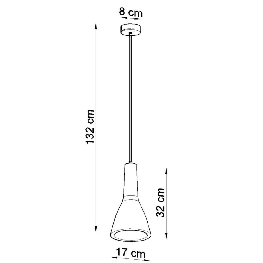 Chandelier on a string EMPOLI 1xE27/15W/230V concrete