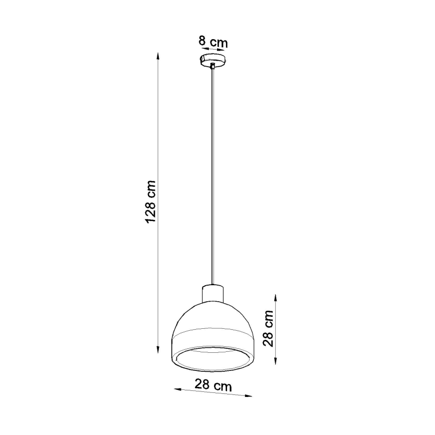 Chandelier on a string DAMASO 1xE27/60W/230V concrete