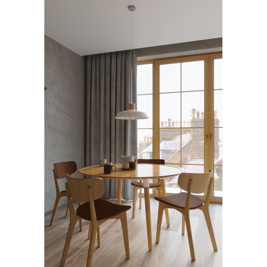 Sollux SL.0282 - Chandelier on a string AFRA 1xE27/60W/230V white/natural wood