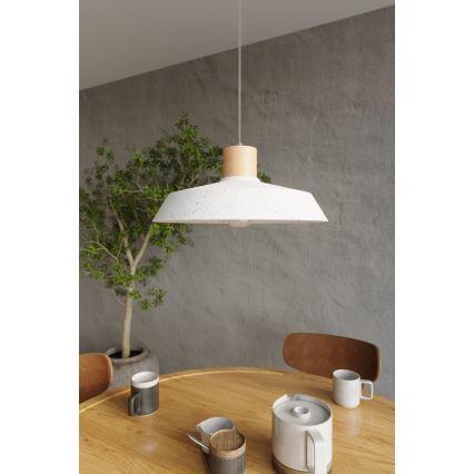 Sollux SL.0282 - Chandelier on a string AFRA 1xE27/60W/230V white/natural wood