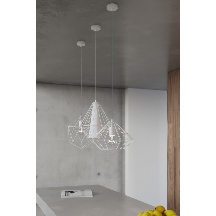 Sollux SL.0297 - Chandelier on a string DEMI 1xE27/60W/230V white
