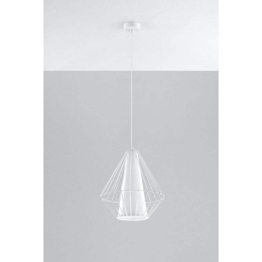 Sollux SL.0297 - Chandelier on a string DEMI 1xE27/60W/230V white