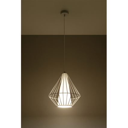 Sollux SL.0297 - Chandelier on a string DEMI 1xE27/60W/230V white