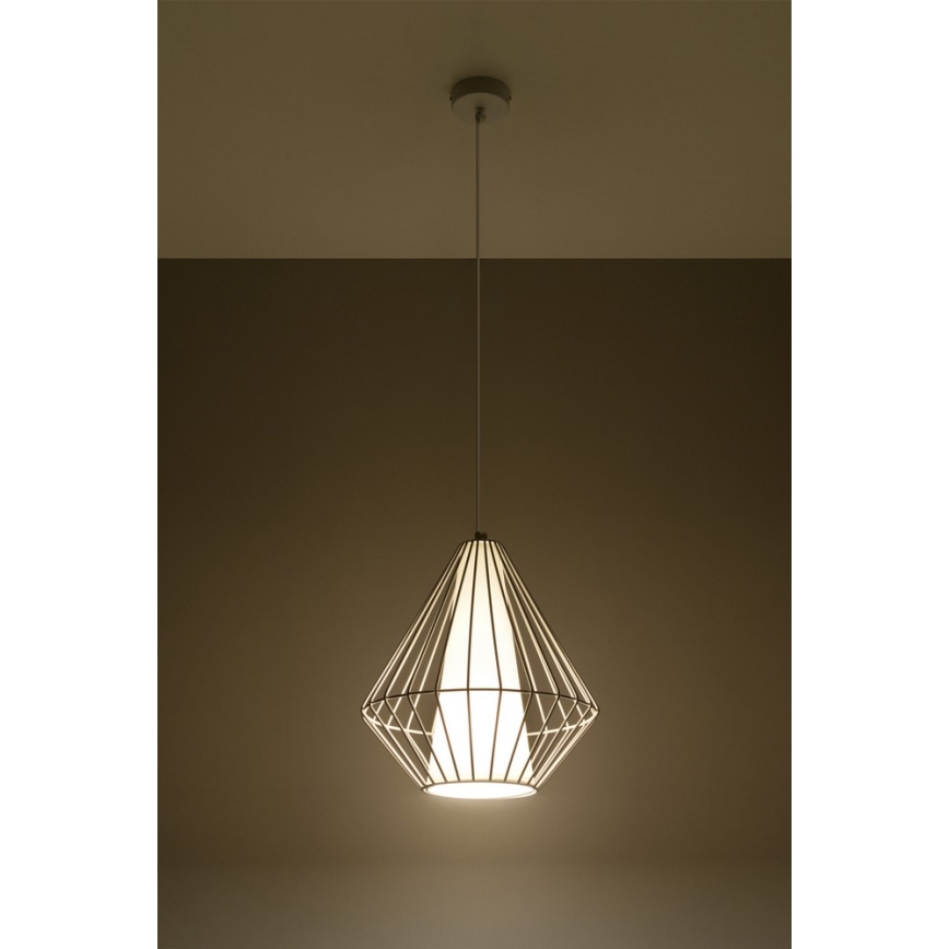 Sollux SL.0297 - Chandelier on a string DEMI 1xE27/60W/230V white