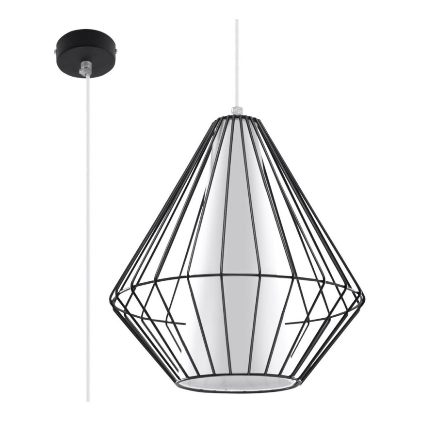 Sollux SL.0298 - Chandelier on a string DEMI 1xE27/60W/230V black/white