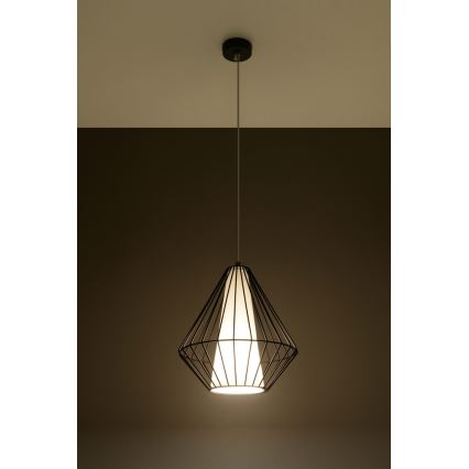 Sollux SL.0298 - Chandelier on a string DEMI 1xE27/60W/230V black/white