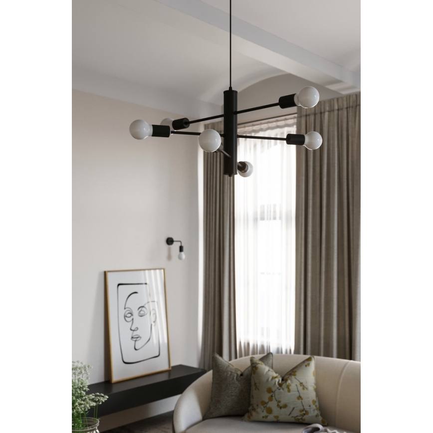 Sollux SL.0303 - Chandelier on a string DUOMO 3D 3xE27/60W/230V black