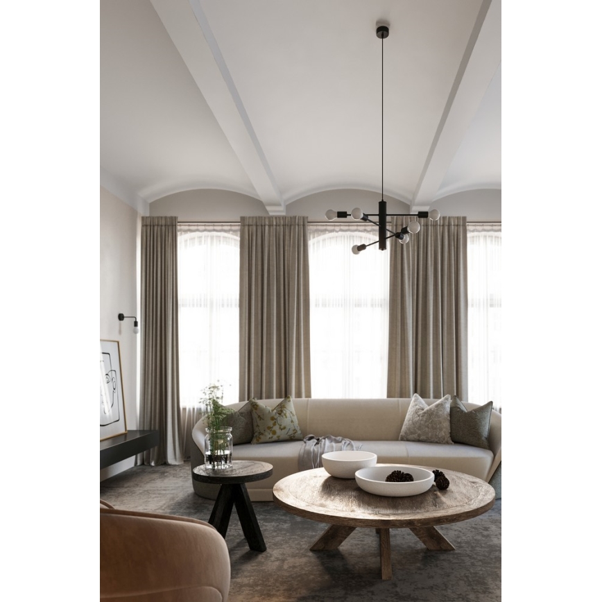Sollux SL.0305 - Chandelier on a string DUOMO 6 6xE27/60W/230V black