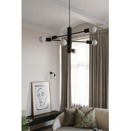 Sollux SL.0305 - Chandelier on a string DUOMO 6 6xE27/60W/230V black