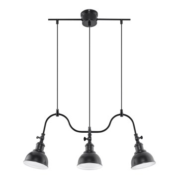 Sollux SL.0309 - Chandelier on a string MARE 3 3xE27/60W/230V black
