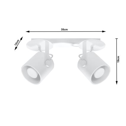Sollux SL.0312 - Spotlight LAROSA 2 2xGU10/40W/230V white