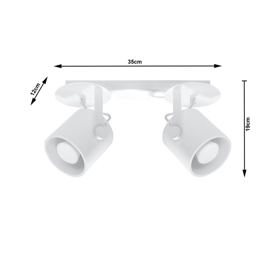 Sollux SL.0312 - Spotlight LAROSA 2 2xGU10/40W/230V white