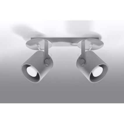 Sollux SL.0316 - Spotlight LAROSA 2 2xGU10/40W/230V grey