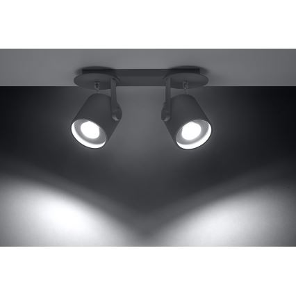 Sollux SL.0316 - Spotlight LAROSA 2 2xGU10/40W/230V grey