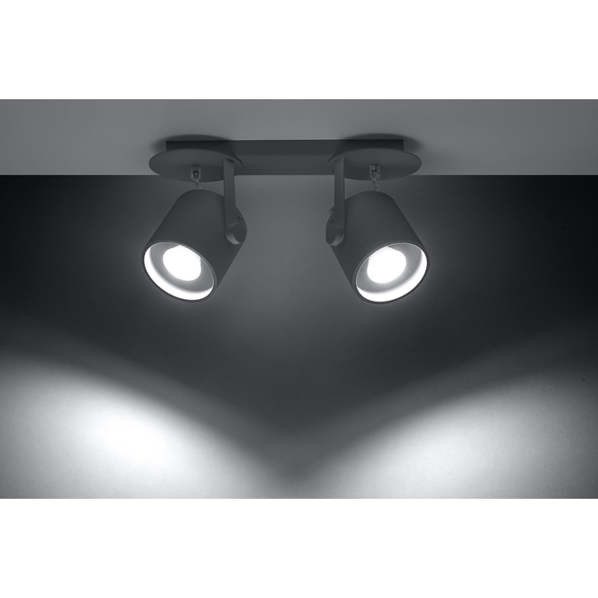 Sollux SL.0316 - Spotlight LAROSA 2 2xGU10/40W/230V grey