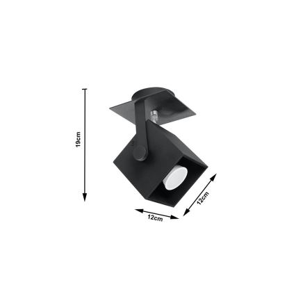 Sollux SL.0319 - Spotlight CEDRA 1 1xGU10/40W/230V black