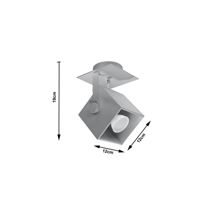 Sollux SL.0321 - Spotlight CEDRA 1 1xGU10/40W/230V grey