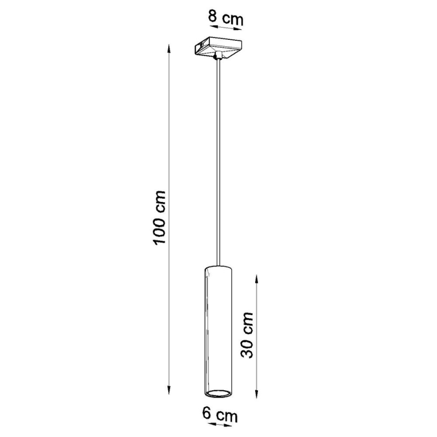 Chandelier on a string LAGOS 1 1xGU10/10W/230V white